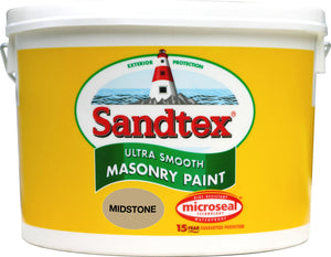 Sandtex Smooth Masonry 10 Litre Selected Colours