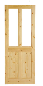 4 Panel Glazed Pine Door